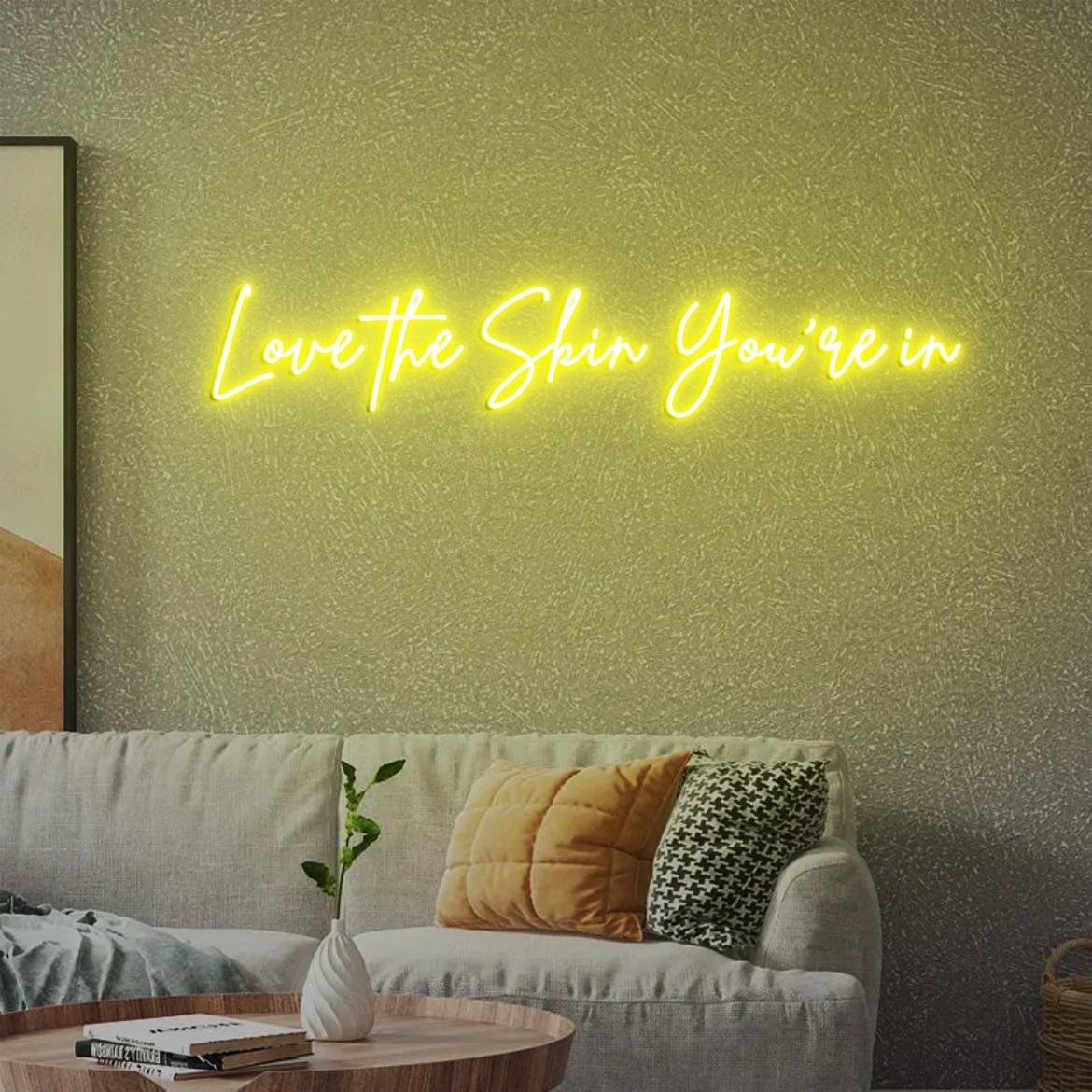 Love the skin you're in Neon Sign, Skincare Sign, Esthetician Decor, Skincare Salon Decor, Beauty Salon Decor, Beauty Skin Care