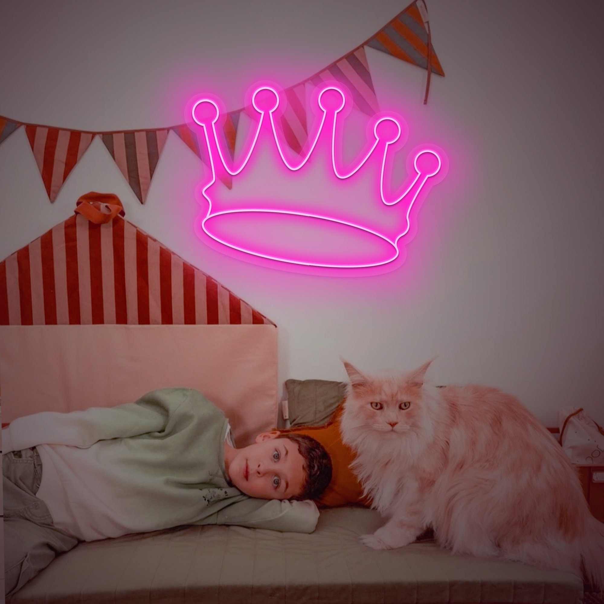 Crown Neon Sign,Custom Neon Sign,Neon Lights Bedroom Room Wall Decor ,Personalized Neon Sign Light,Custom Neon Signs, LED Neon Sign