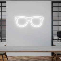 Eyeglasses Neon Sign, Big Glasses Large Glasses Neon Light Sign Wall Decor, Glasses Outline for Optical Office Wall, Optometrist Gifts