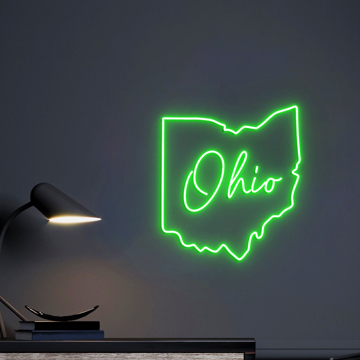 Ohio State Neon Light, Ohio Outline, Ohio Map Decor, Neon Light Sign Ohio State Sign, Ohio Gift