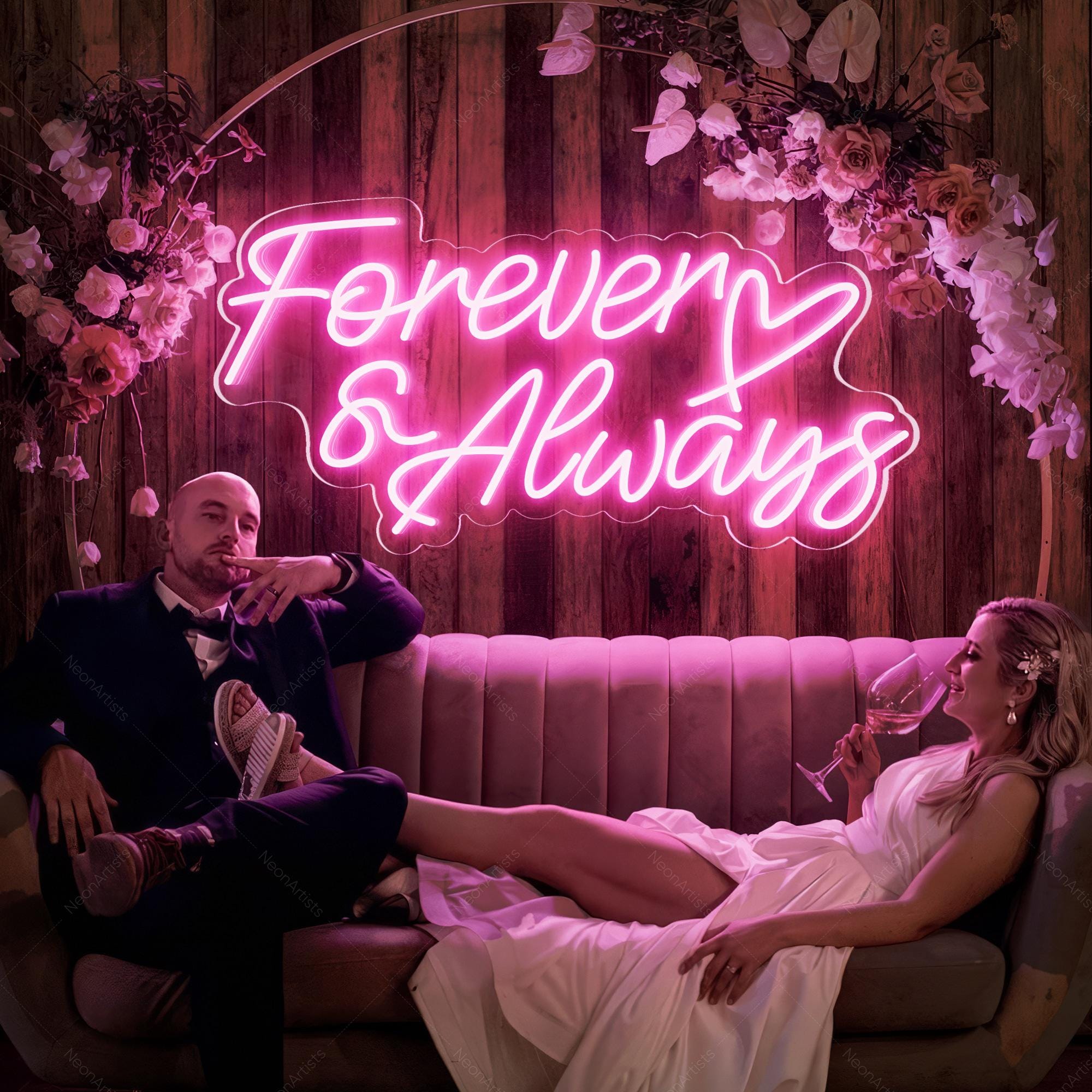 Custom Name Neon Sign | Forever & Always Custom Neon Sign | Wedding Gifts Neon Sign | Wedding Party Neon Sign |Neon Sign Custom | Wall Decor