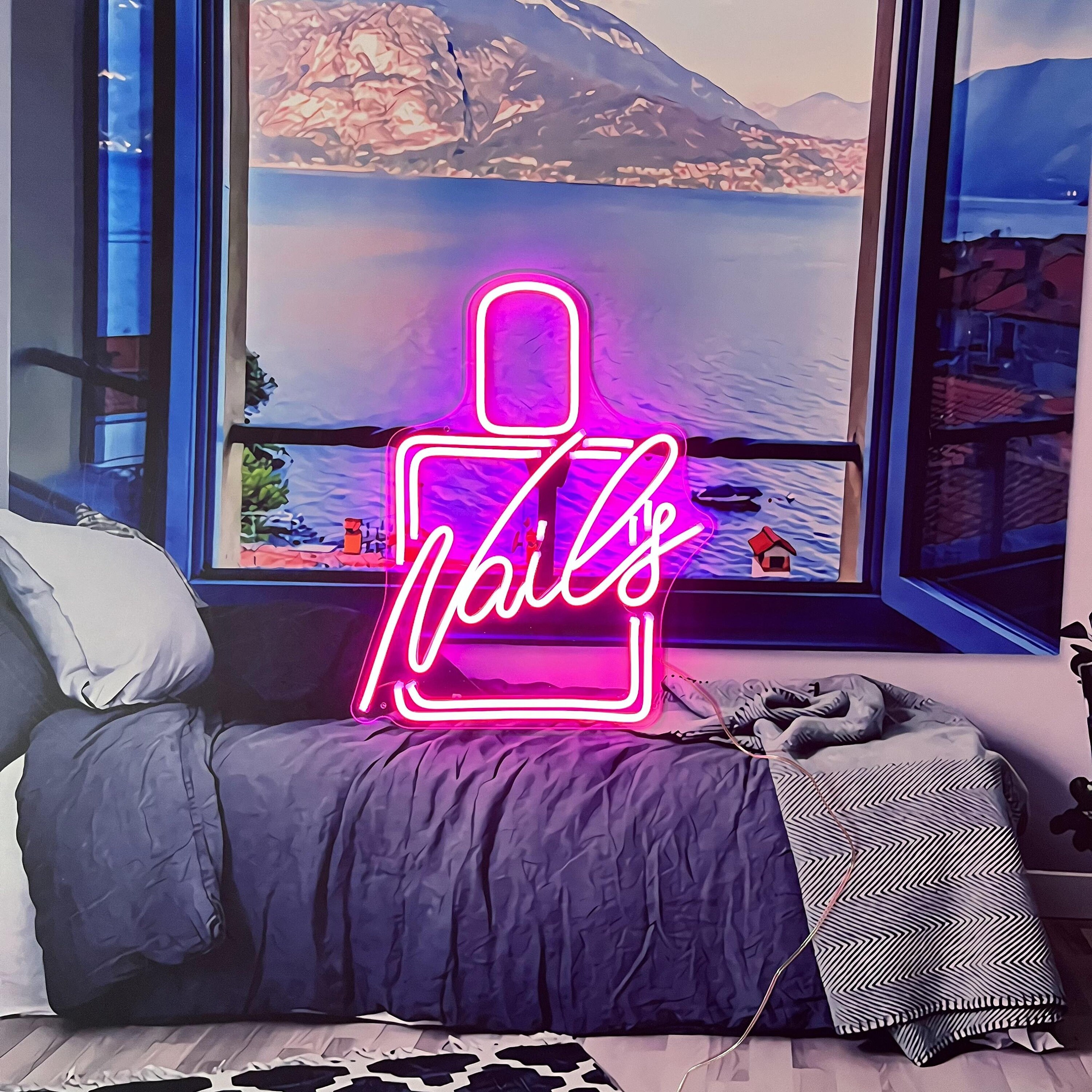 Neon Sign Custom , Neon Sign Nails Salon , Neon Sign Art , Neon Sign Bedroom , Neon Sign Bar , Neon Sign Shop Logo , Neon Light Signs Wall