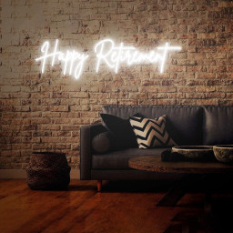 Happy Retirement Neon Sign, Happy Retirement Sign, Retirement Event Decor, Retirement Celebration Office Party Backdrop, Retirement Decor
