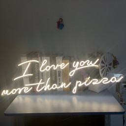 Custom Neon Sign I Love You More Than Pizza Neon Signs