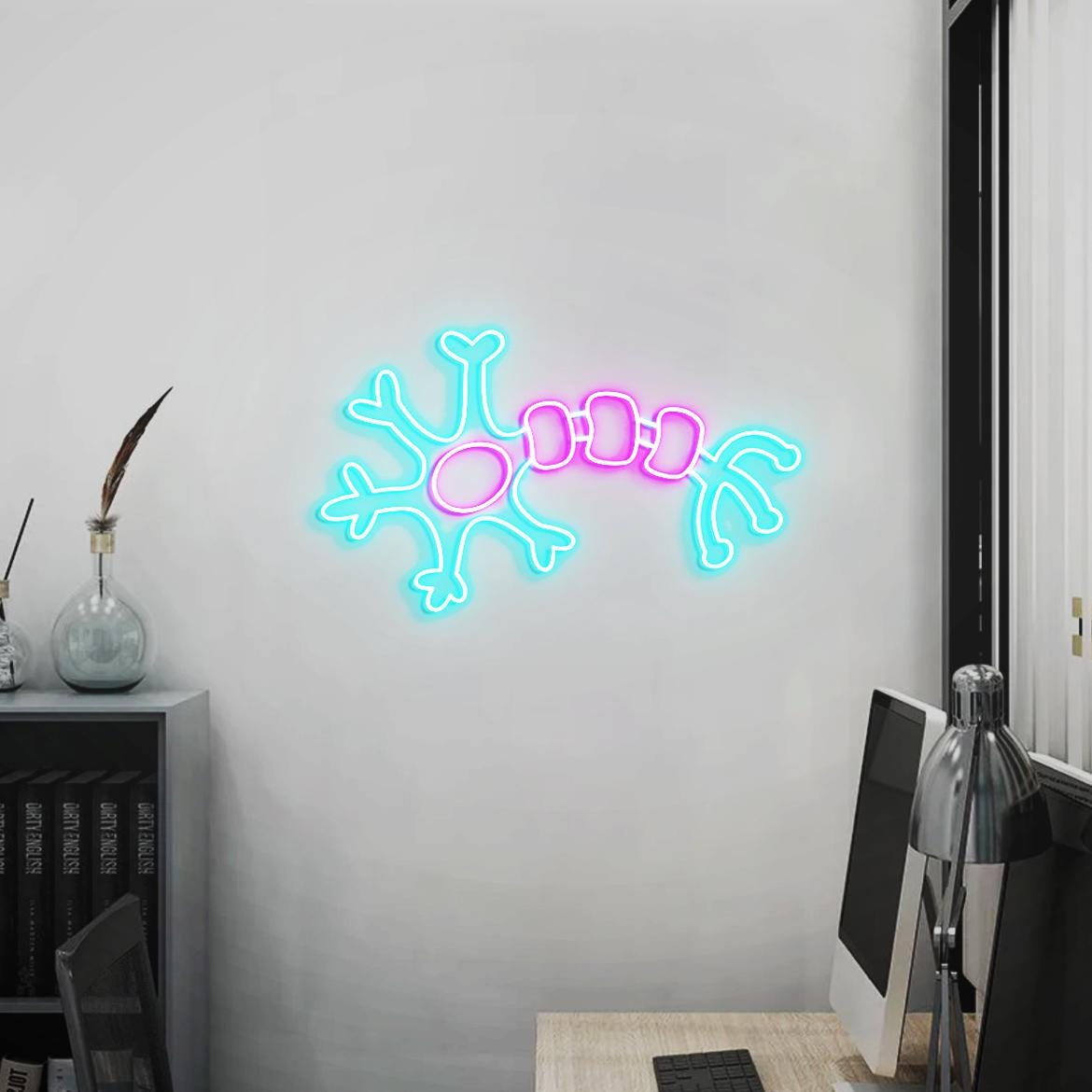 Neuro Neon Sign, Neuron Art for Medical Office Decor, Neuro Shaped Wall Decor, Cute Gifts for Neurology Graduation, Nursing Student Gifts