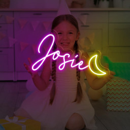 Custom Name With Heart LED Neon Sign For Kids, Neon Sign Bedroom, Kids Room Decor, Bedroom Nursery Neon, Gift For Kids, Birthday Baby Gifts