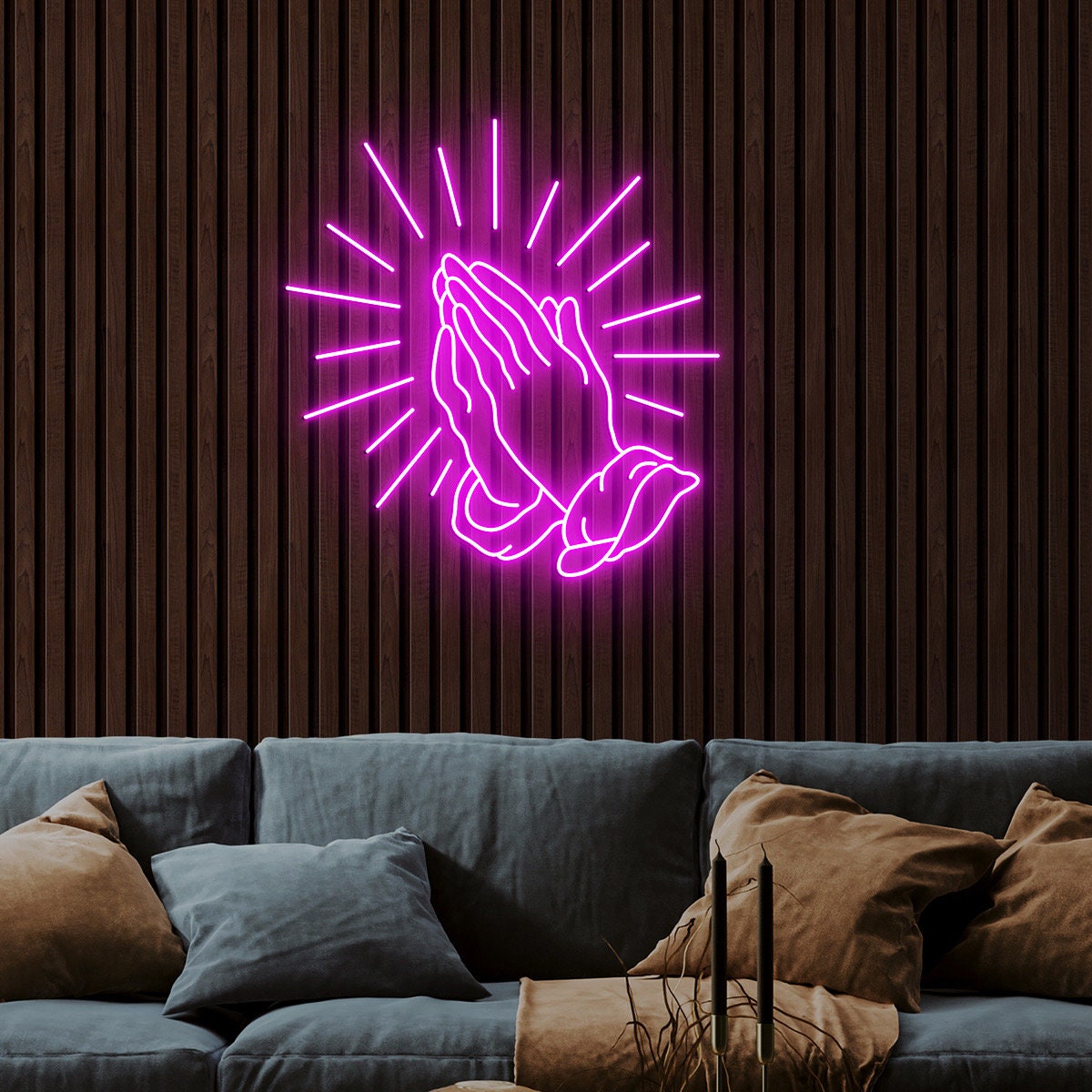 Praying Hands Neon Sign, Hands Neon Sign, Hand of God, Faith Wall Decor, Christian gifts, Jess gifts