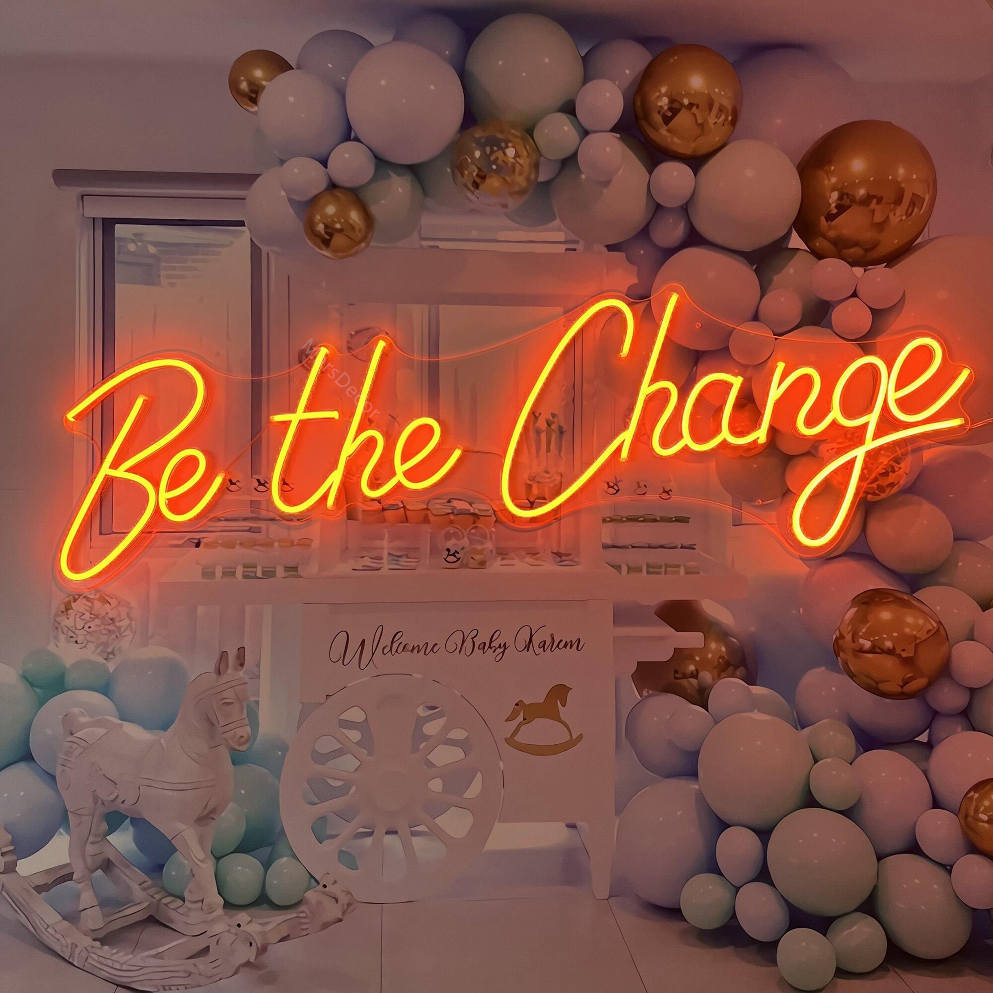 Neon Sign Custom Be the Change Neon Light Signs Name Home Wall Decor Wedding Birthday Christmas Gifts Office Bar Logo Art Led Lamp Acrylic