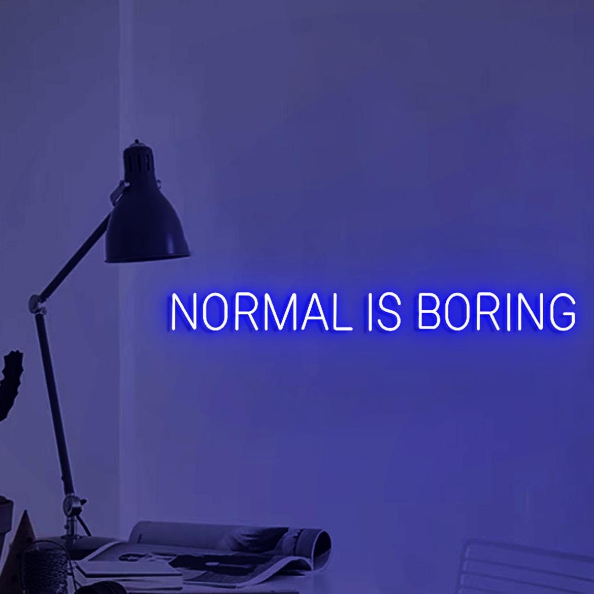 Custom Neon Sign Normal is Boring, Normal is Boring Sign, New Sign for Wall Decor, Motivational Wall Hanging, Neon Sign