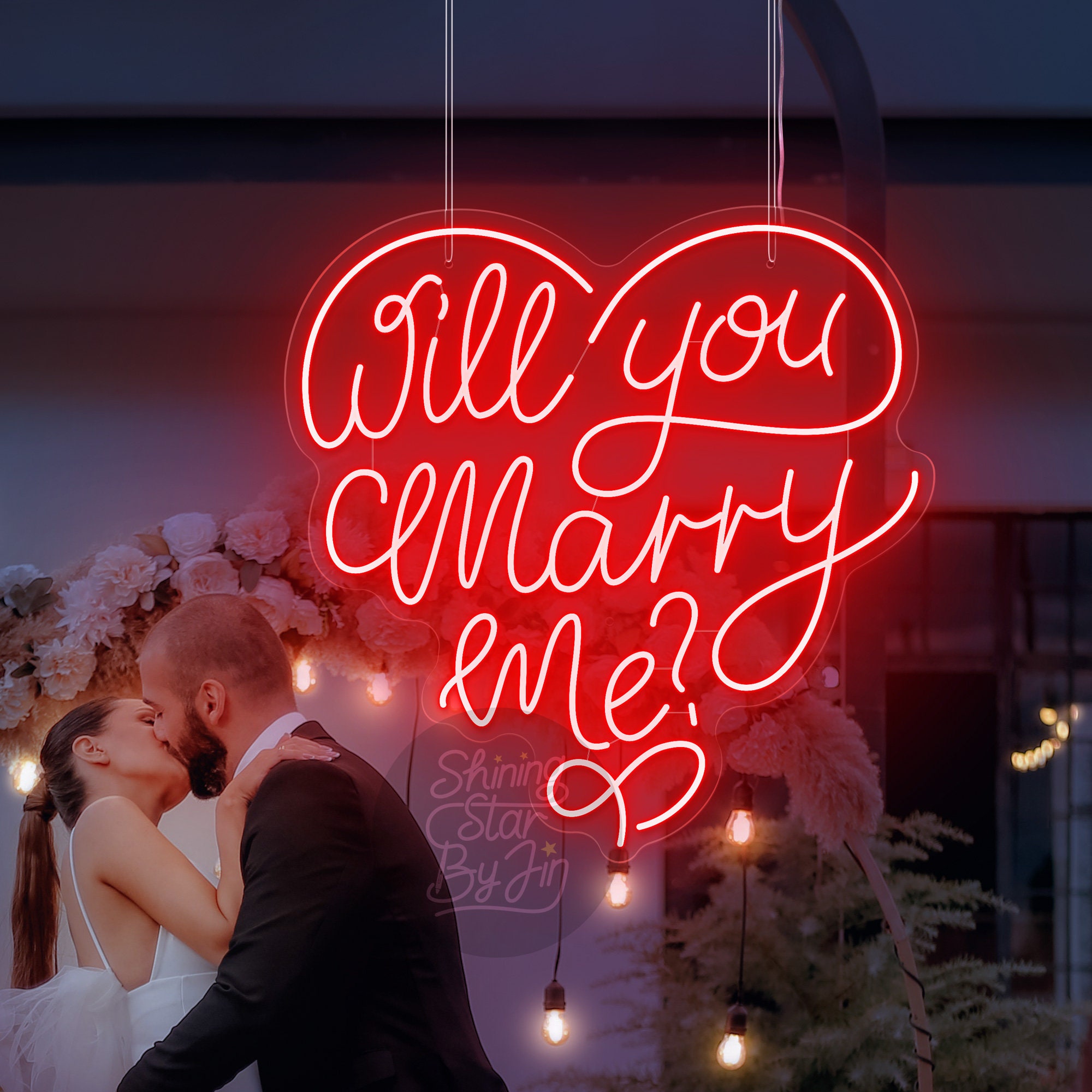 Will You Marry Me Sign, Custom Wedding Neon Sign, Perfect Proposal & Party Decor,Personalized Gift For Her, Home Wall Art,Bedroom Neon Light
