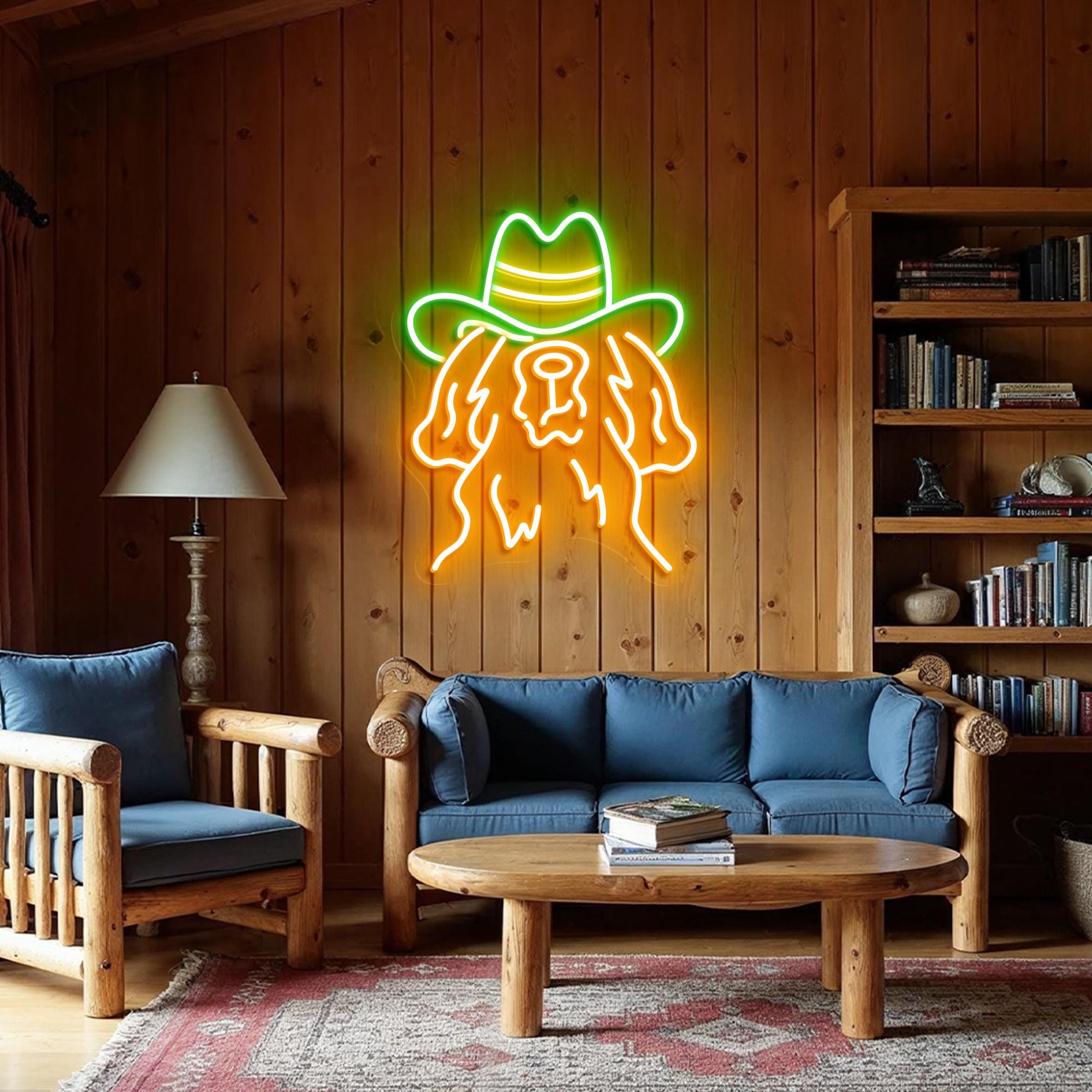 Golden Retriever Cowboy Neon Sign, Dog with Cowboy Hat Neon Sign, Dog Decor Sign, Cowboy Dog Neon Sign, Animal LED Sign, Custom Neon Sign
