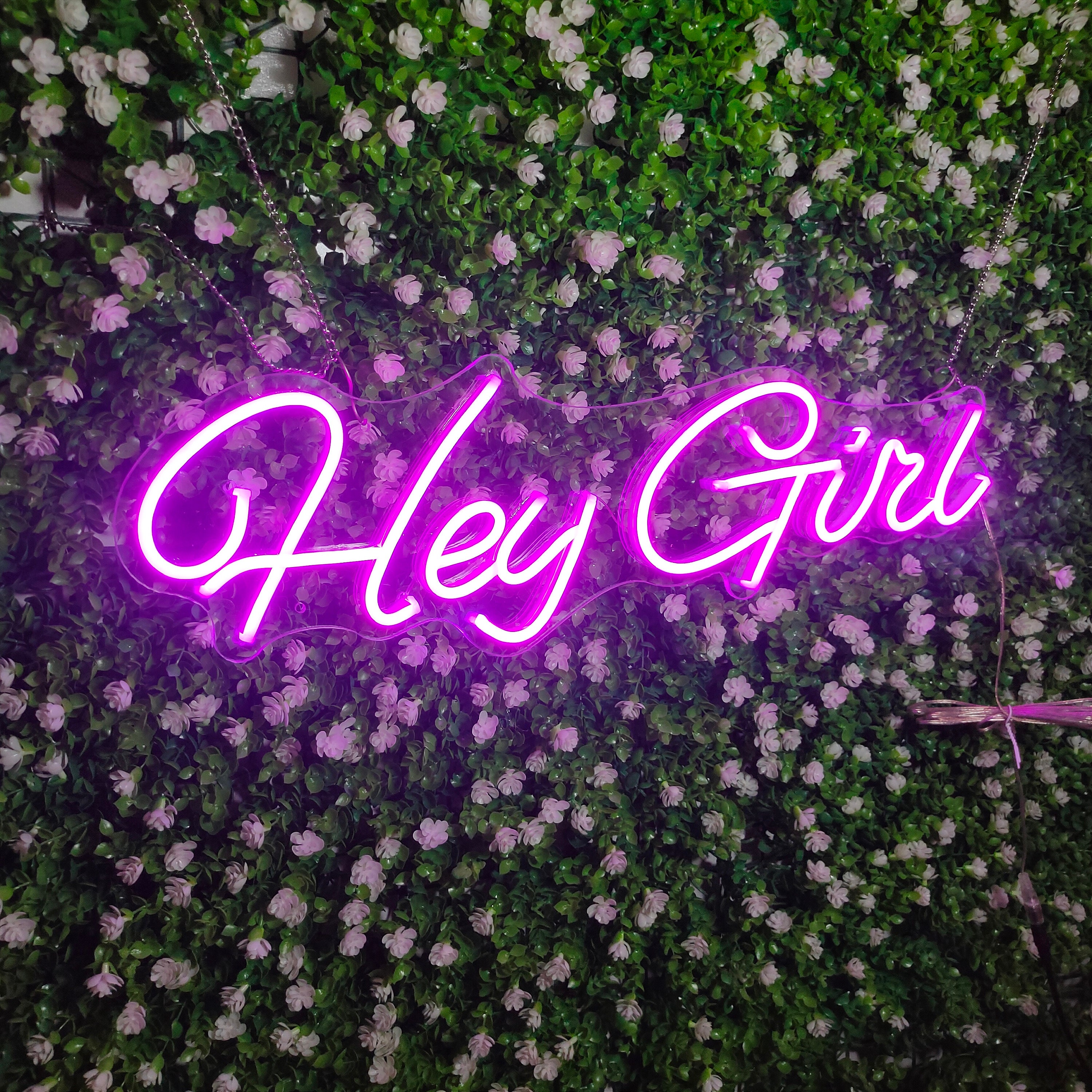 Hey Girl Neon Light Led Name Sign Wedding Decoration Wall Mural For Engagement Party Supplies Acrylic Banner personalized customization Art