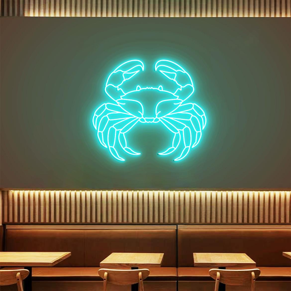 Crab Neon Sign, Red Crab Wall Neon Light, Wall Crab Art, Large Red Crab Decor, Crab Restaurant Neon Sign Light, Seafood Restaurant Decor