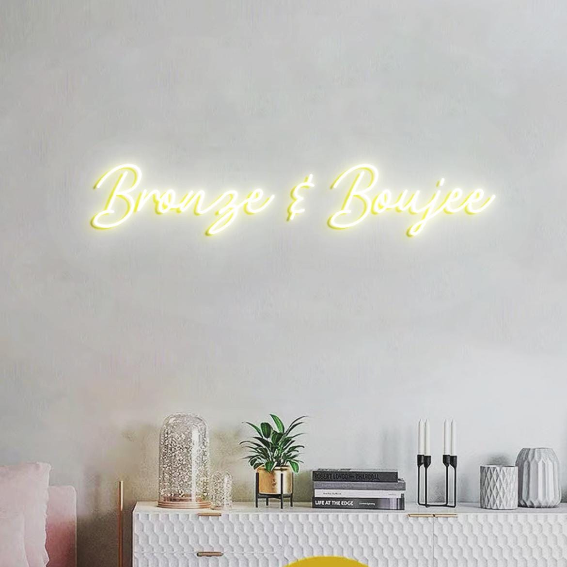 Bronze and Boujee Neon Sign, Bronze & Boujee Tanning Salon Wall Decor Idea, Bronzed Studio Wall Neon Light, Bronze Body Tanning Neon Sign