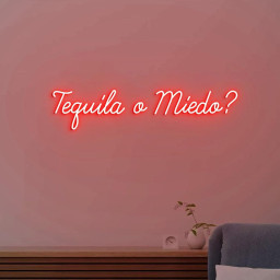 Tequila o Miedo Neon Light Sign, Bar Tequila Decoration, Tequila Led Neon Light Decor Wall, Tequila Bar Club Neon Light, Tequila Signs