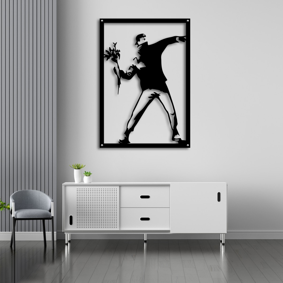 Banksy – Love Is In The Air (Flower Thrower) Adaption