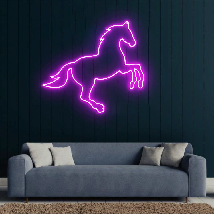 Horse Neon Light, Horse Decor, Horse Room Decor, Horse Wall Art