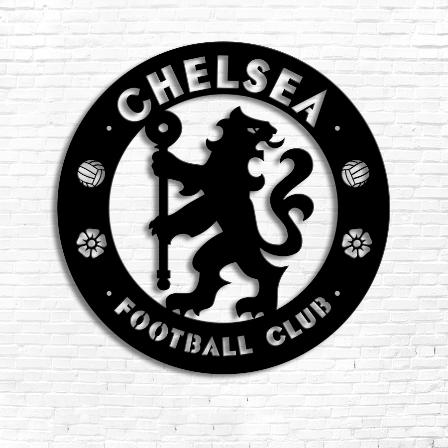 Chelsea FC Emblem Metal Signs Raised Steel Wall Art