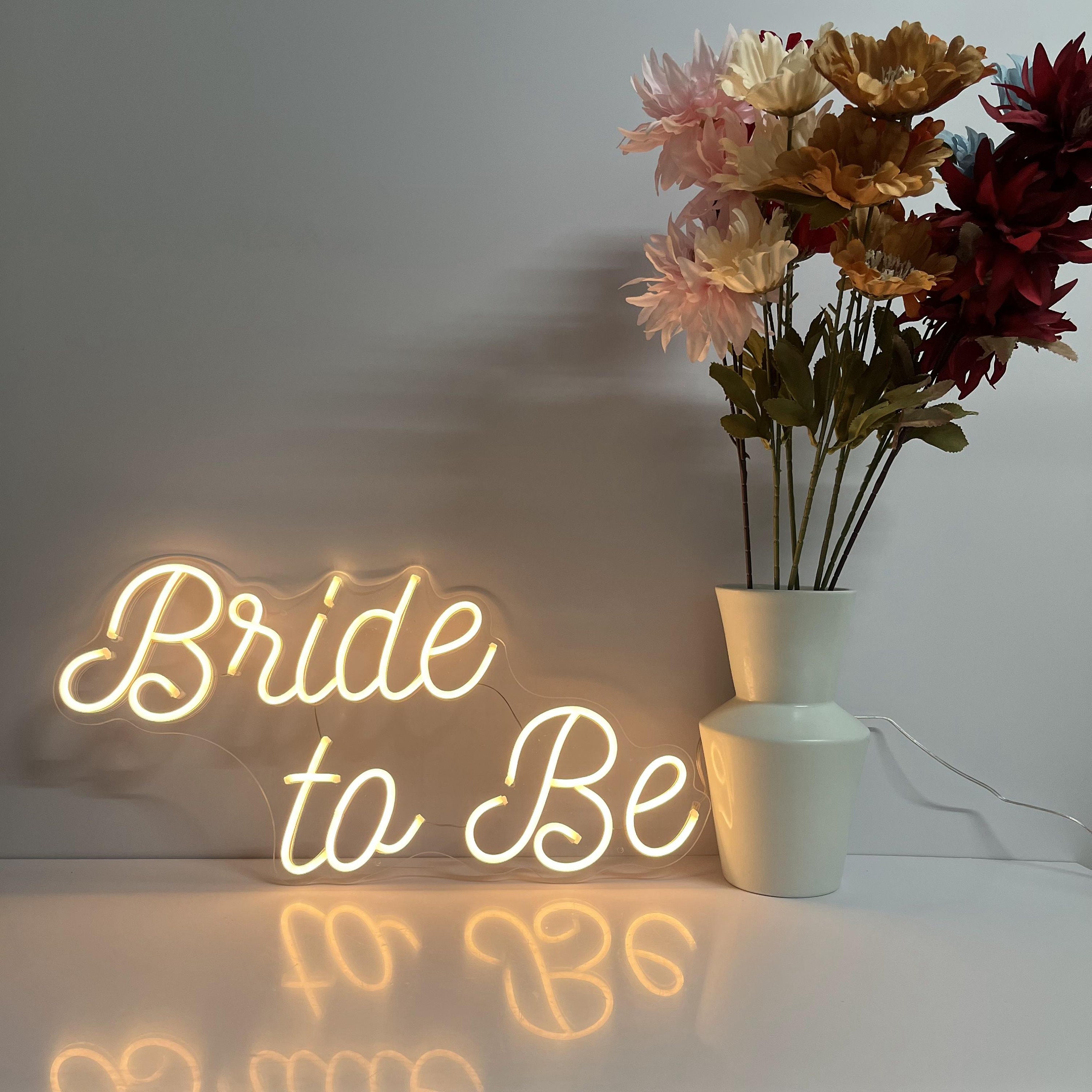 Bride to Be Neon Signs Custom Lights Wedding Party Decoration Supplies Flexible LED Garden Yard