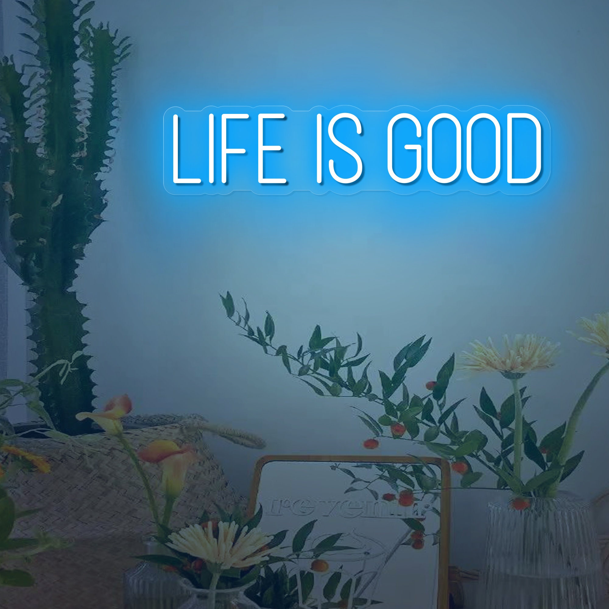 LIFE IS GOOD Neon Signs, Led Sign Neon Lights, Neon Lights for Wall, Bedroom, Game Room Decor,Handmade Sign,Wall Art,Gifts For Her