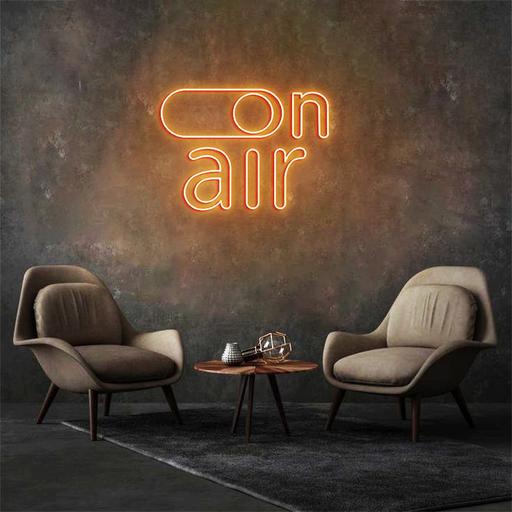 On Air Neon Sign, On Air Sign, Recording Studio Sign, Man Cave Decor, Recording Light, Neon Sign for Recording