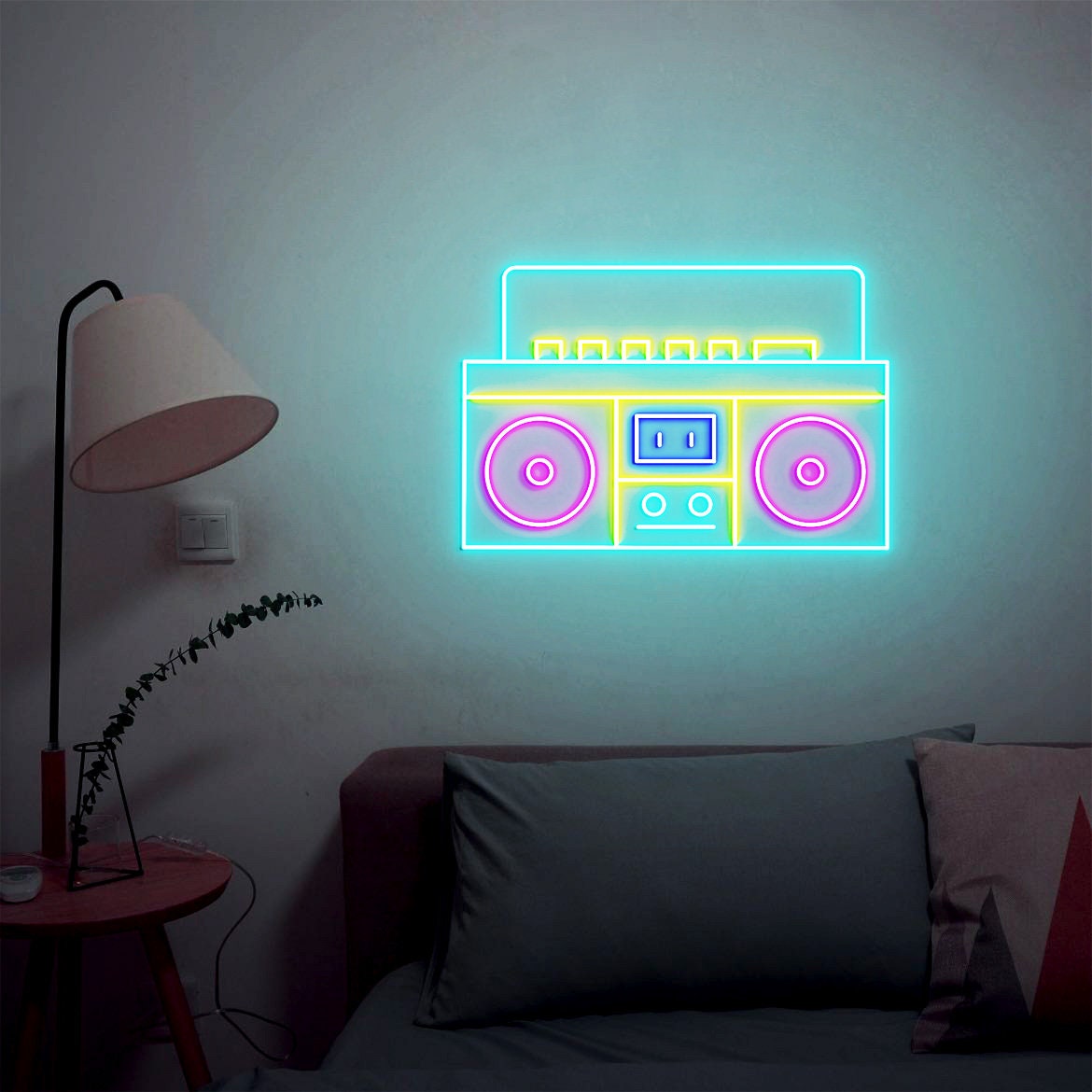 Boombox Neon Sign, Retro Old School Boombox Decor, Disco Radio Audio Party 80s Music Neon Sign, Retro Radio Sign Hip Hop Rap Music Decor
