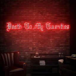 Death to my Twenties Sign, Gothic Death to My 20s Birthday Party Neon Light Sign, Rip 20s Funeral Birthday Party Backdrop Decor
