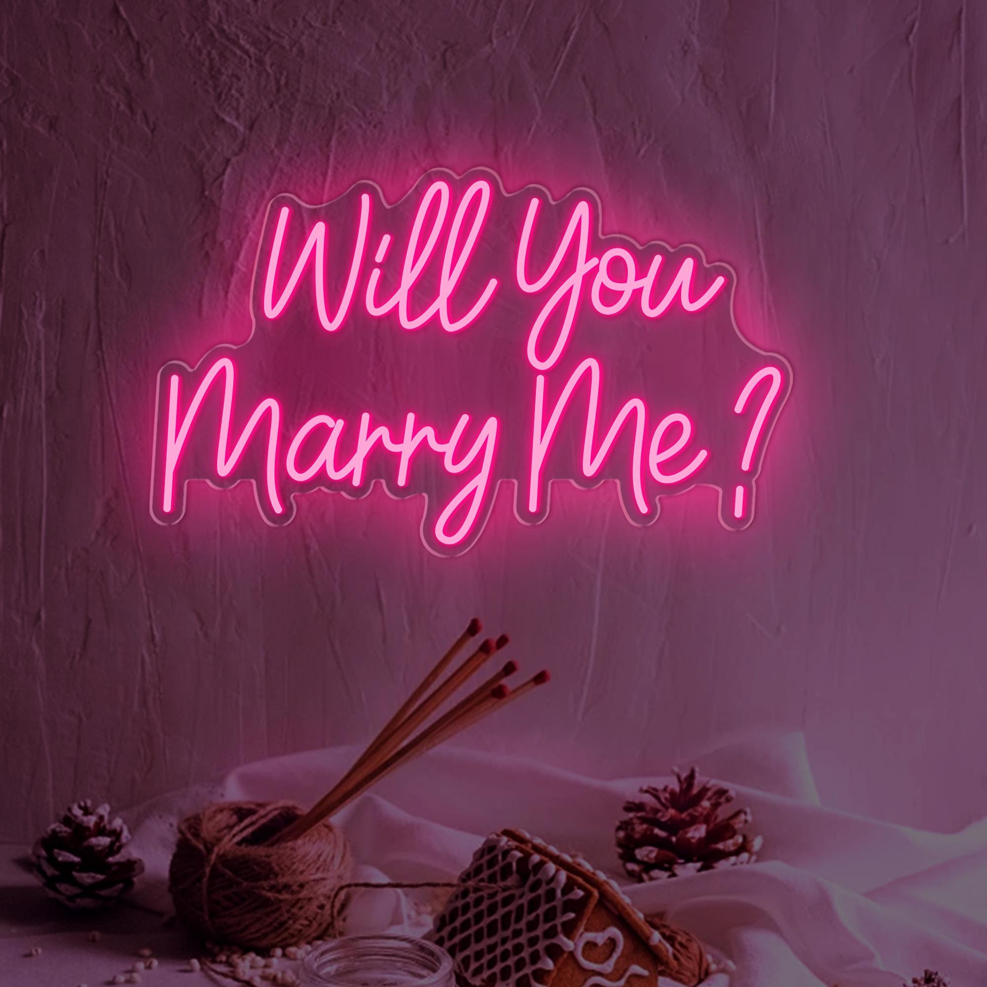Will You Marry Me Neon Sign,Personalized Neon Sign Custom,Valentines Day Gifts,Will You Marry Me? LED Neon Sign,Wedding Party Neon Decor