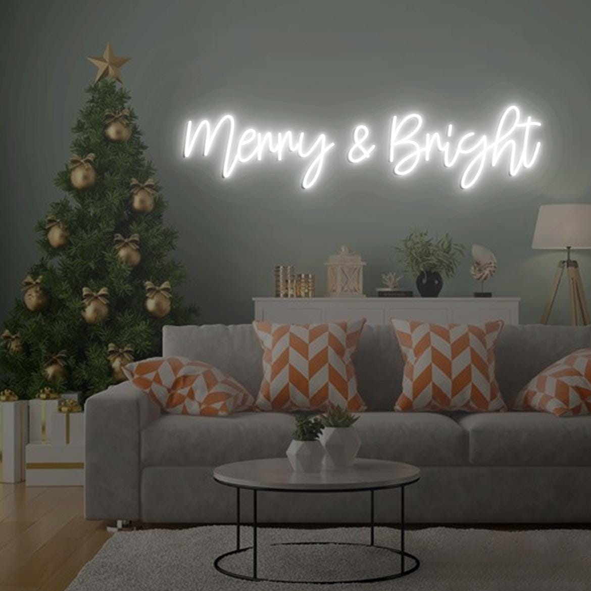 Merry and Bright Neon Sign, Merry Bright Holiday Home Decor, Sign for Xmas decor, Decorative Sign for Christmas Festive, Holiday Signs