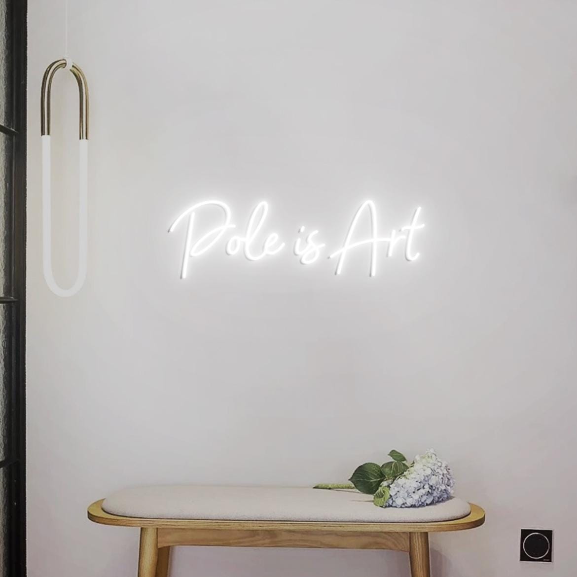 Pole is Art Neon Sign, Pole Dancing Classes Wall Art, Neon Sign for Pole Studio Decoration, Home Pole Room Decor Idea, Gift for Pole Dancer