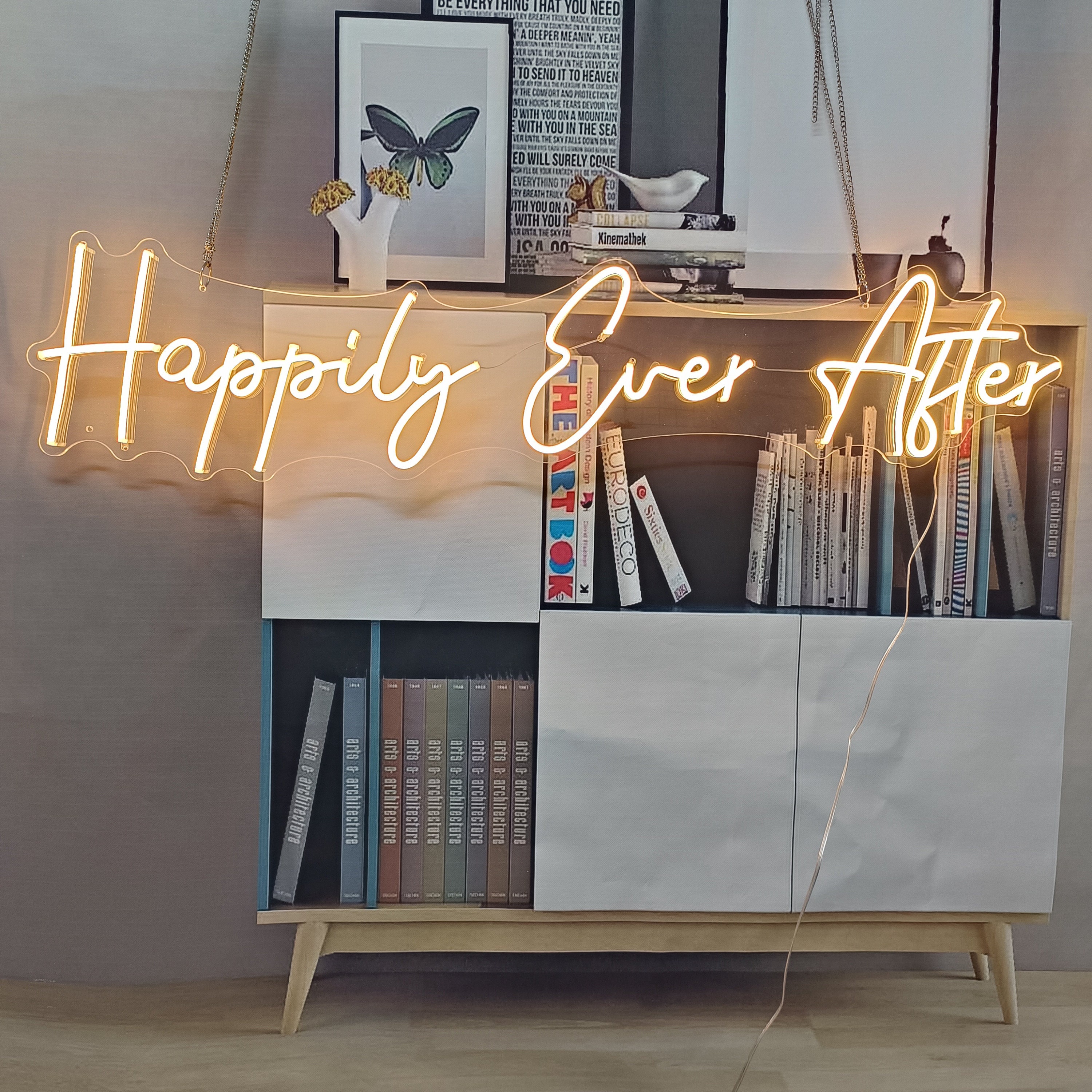 Neon Sign Custom | Neon Sign Happily Ever After | Wedding Neon Sign | Neon Sign Bedroom | Neon Sign Name Wall Decor | Neon Light Led Art