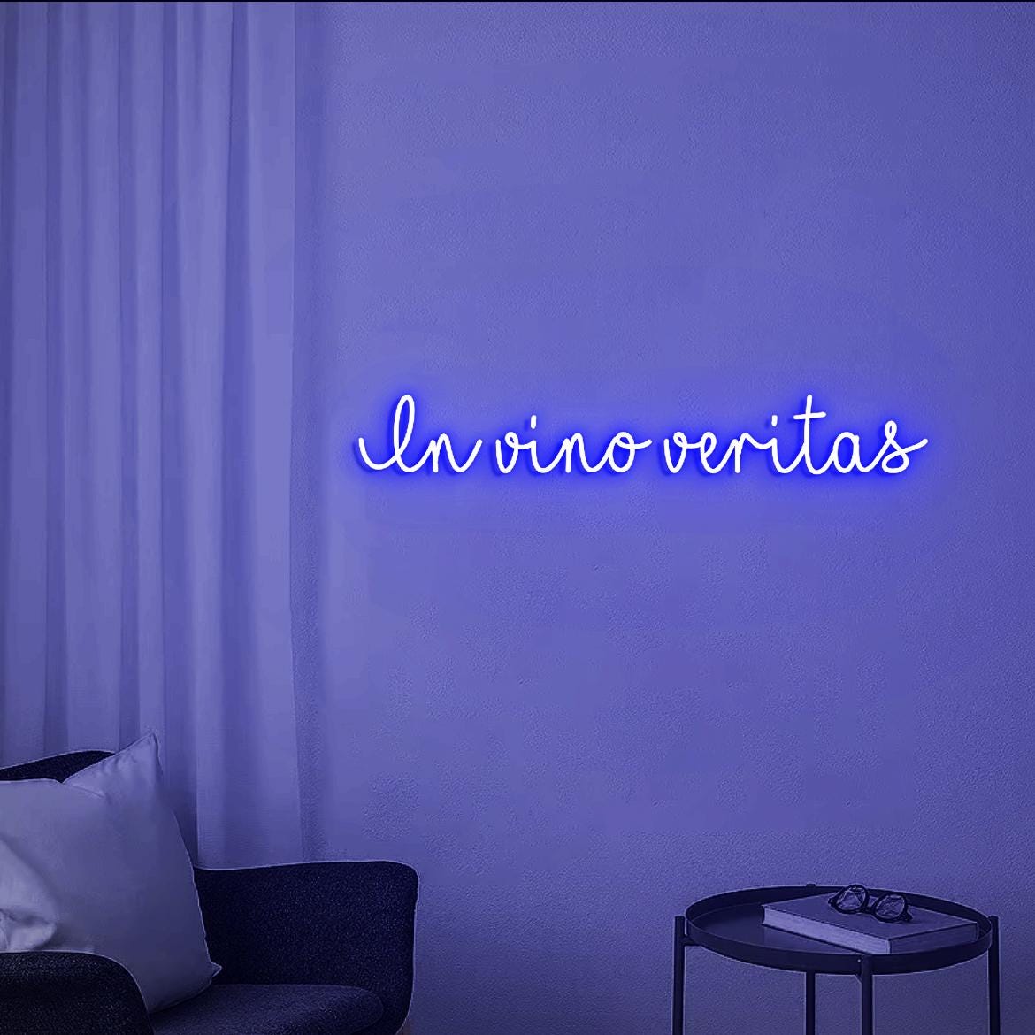 In Vino Veritas Neon Sign, Vino Sign, Home Wine Bar Wall Neon Light, Wine Bar Area Wall Sign, Vino Sign for Wine Area, Vino Bar Wall
