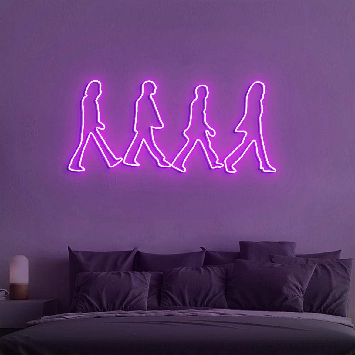 Abbey Road Beatles Neon Light, Beatles Wall Decoration, Personalized Gift for Music Lovers, Abbey Road Scene Sign