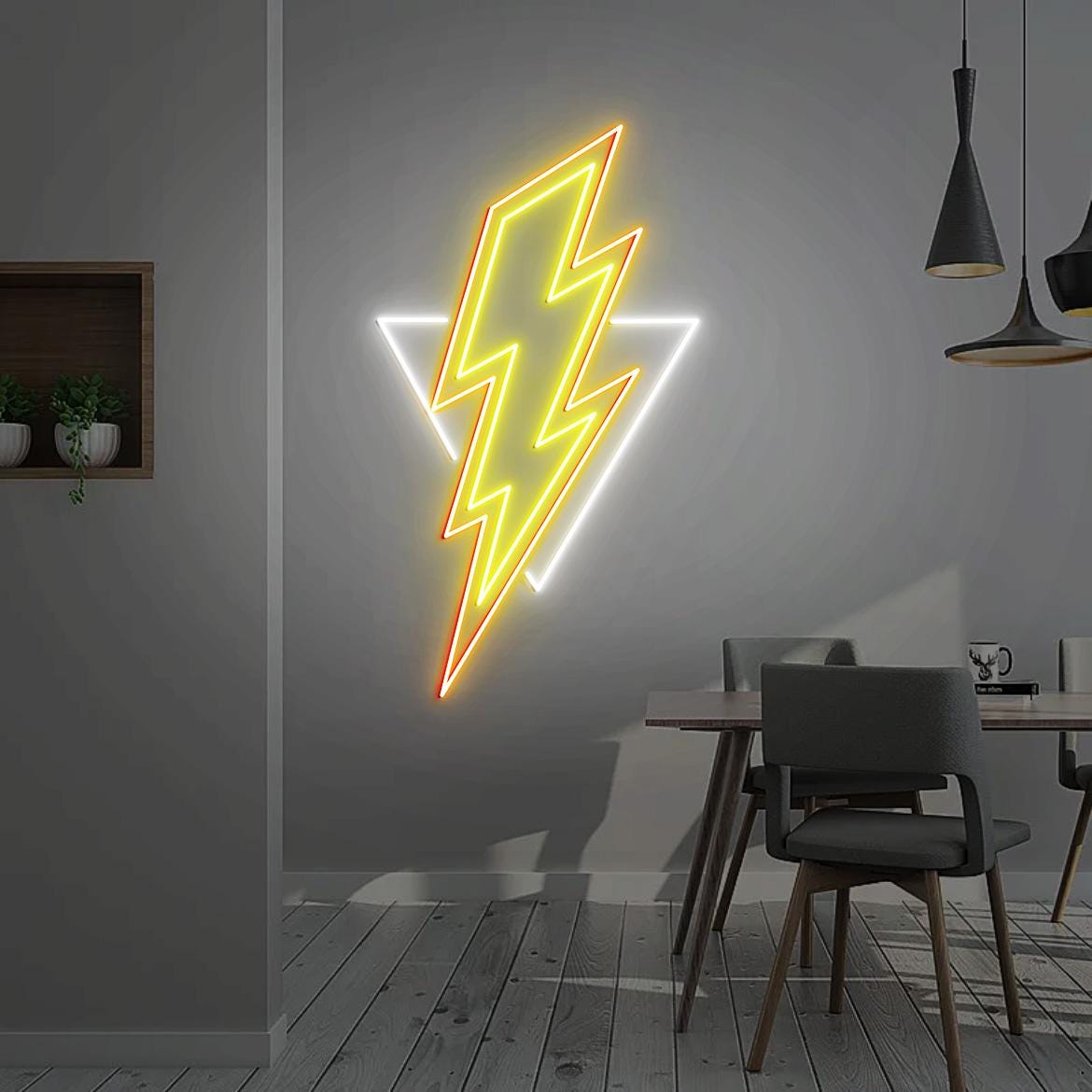 Lightning Bolt Neon Sign, Lightning Bolt Shape Wall Art, Thunder Bolt Lightning, Game Boy Room Decor, Bolt Gift for Kids