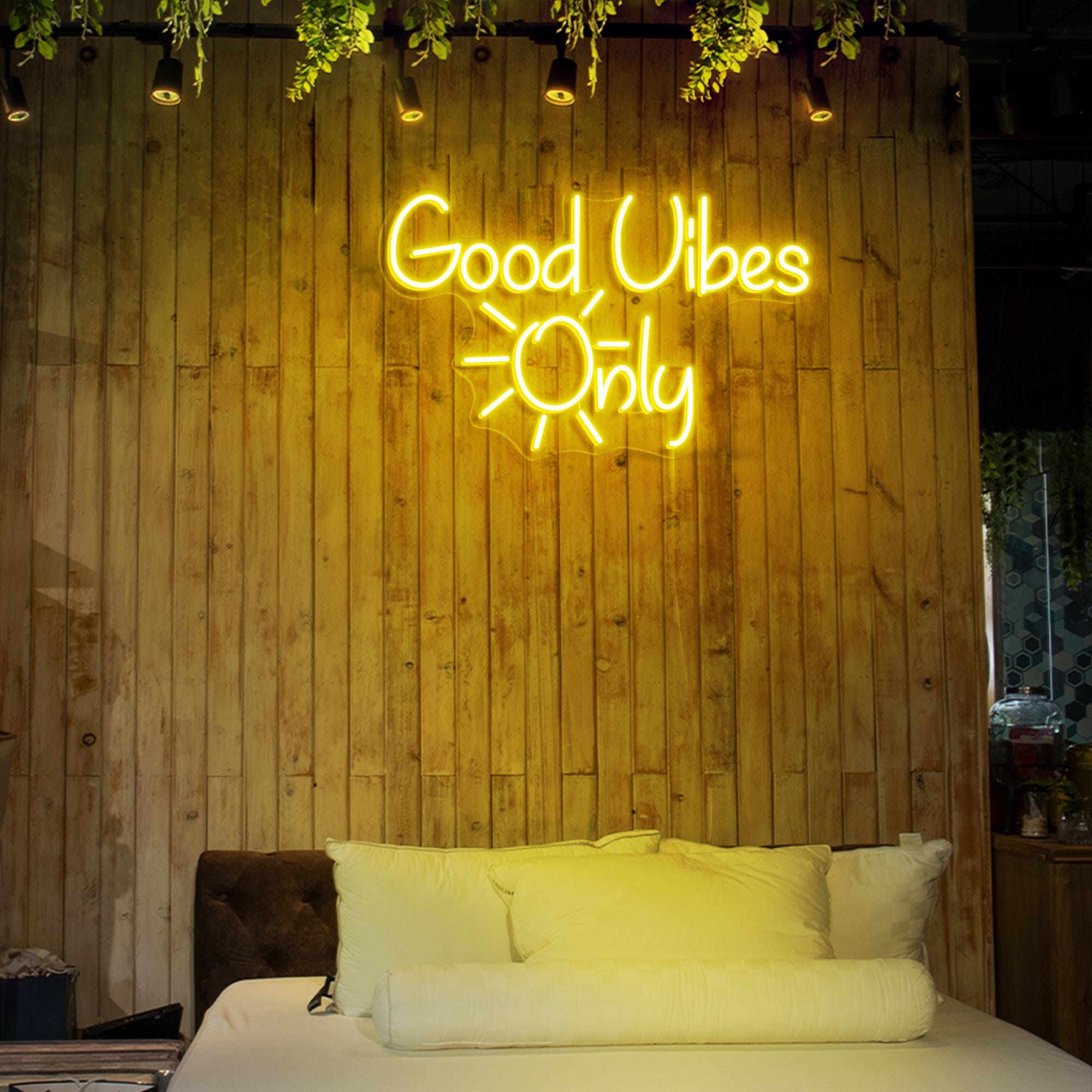 Good Vibes Only LED Neon Sign, Modern Wall Decor, Positive Vibes Neon Light, Aesthetic Room Decor, LED Wall Art, Custom Neon Sign