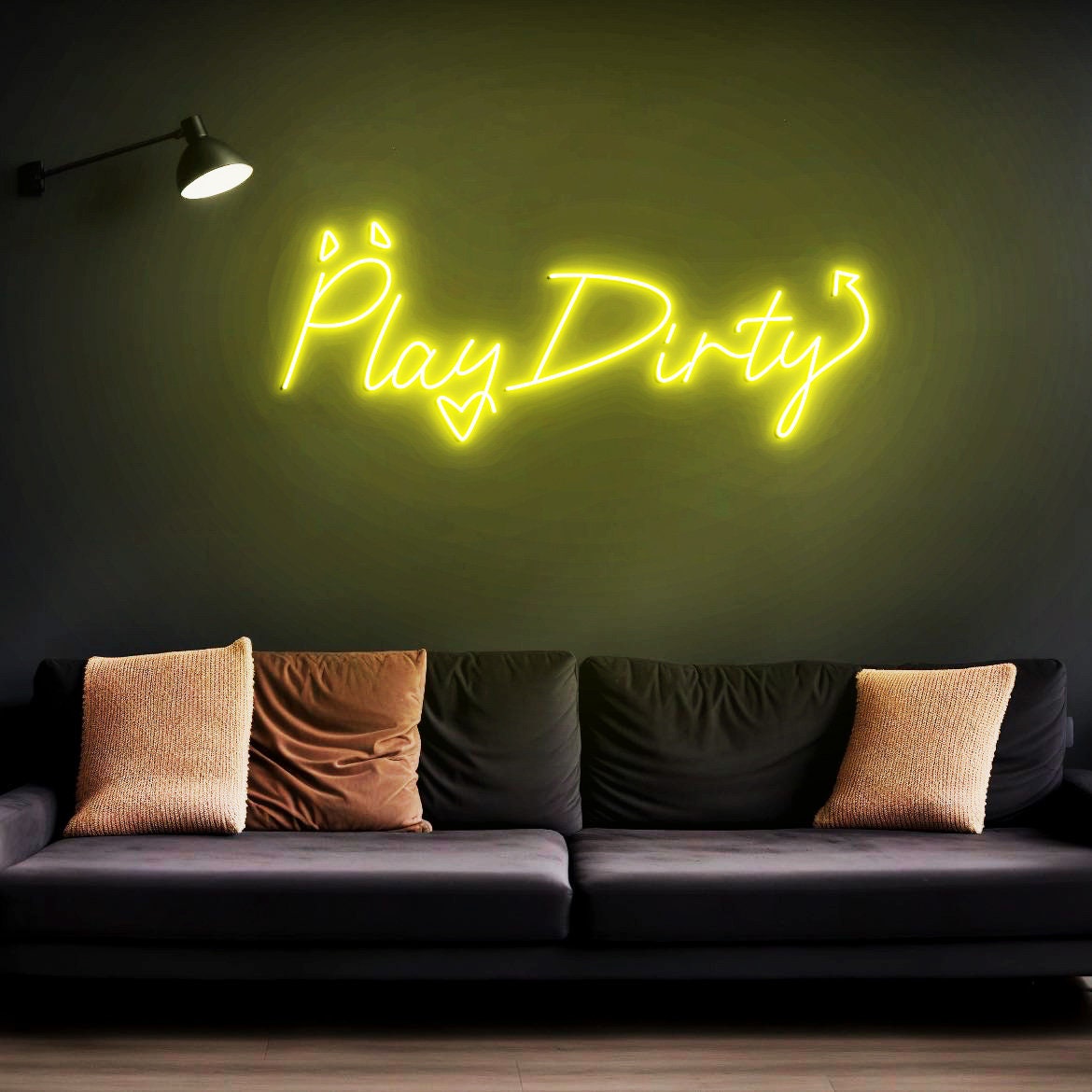 Play Dirty Neon Sign Custom Neon Sign Bedroom Wall Decor, Play Dirty Sign Wall Art, Red Neon Sign