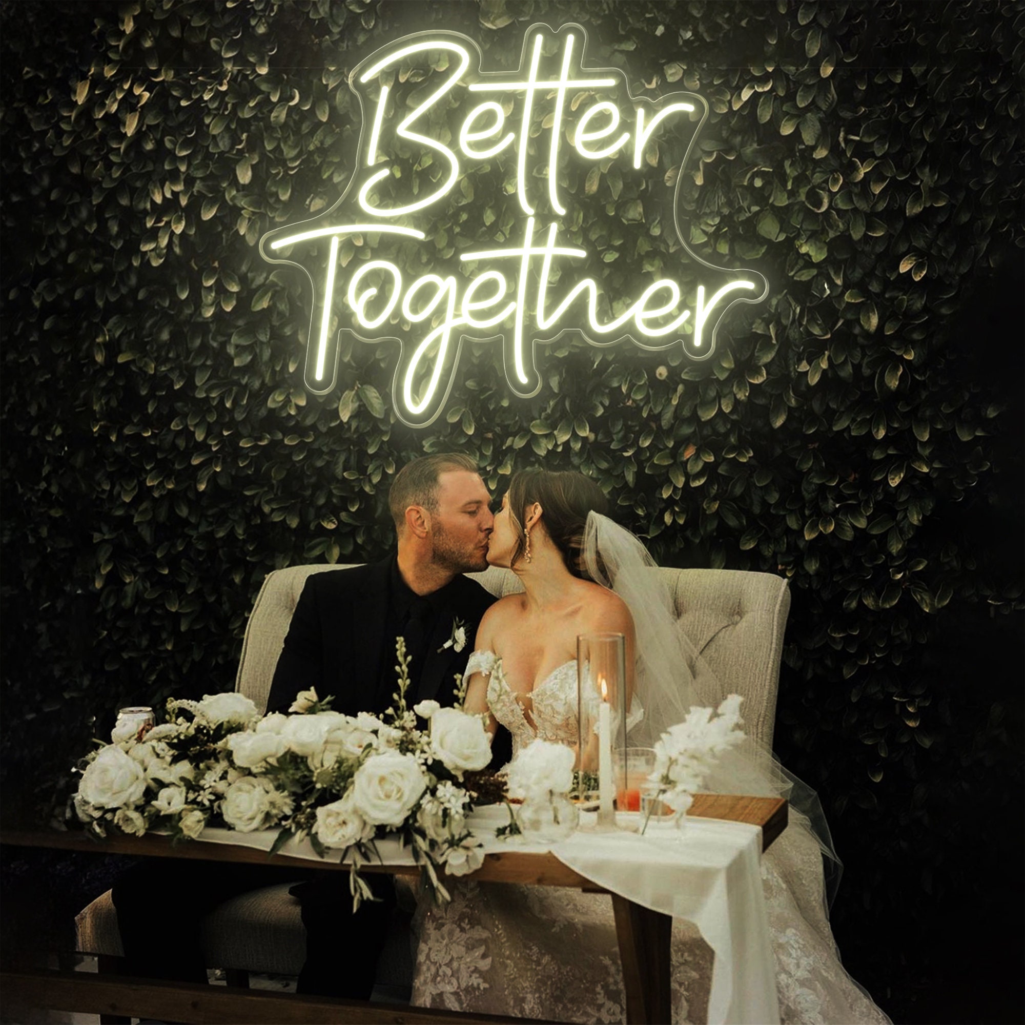 Better Together Neon Sign, Wedding Gifts, Wedding Sign, Ceremony Backdrop, Wedding Decor Led Neon Sign from NeonArtists,Neon Light Sign