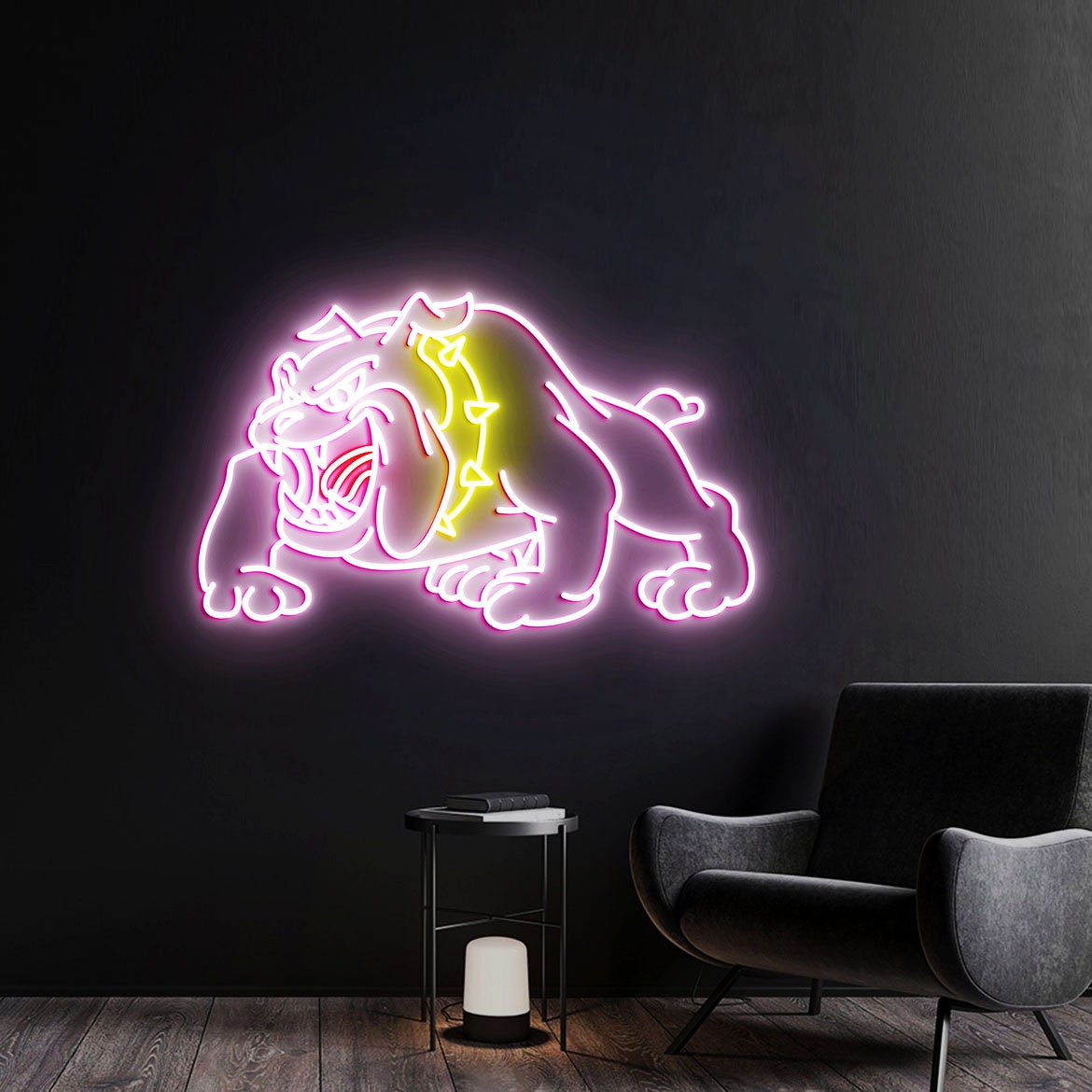 Bulldog Neon Light, Neon Sign Light Decor, Bulldog Bedroom Neon Sign, Bedroom Neon Lights, Home Neon Light, Animal Neon Sign Wall Decoration