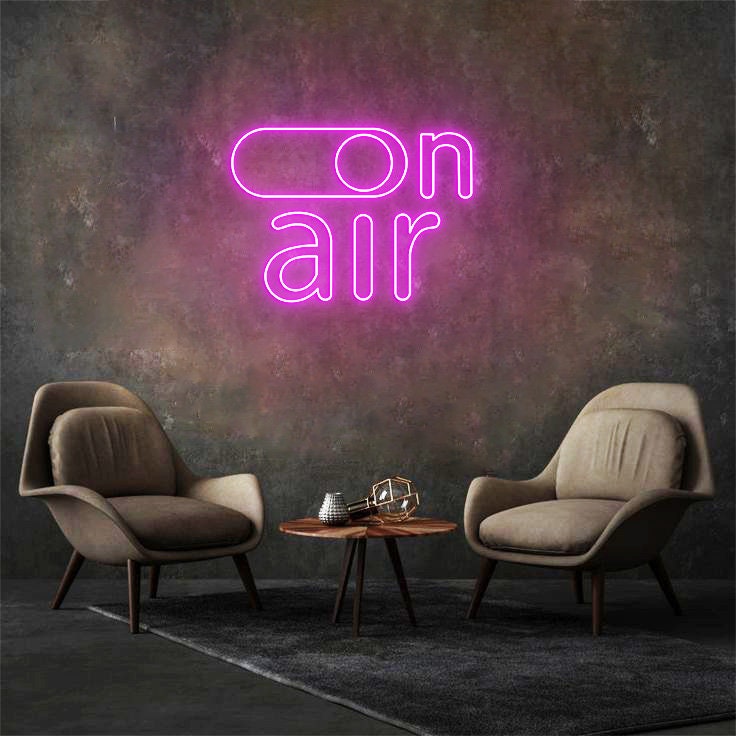 On Air Neon Sign, On Air Sign, Recording Studio Sign, Man Cave Decor, Recording Light, Neon Sign for Recording