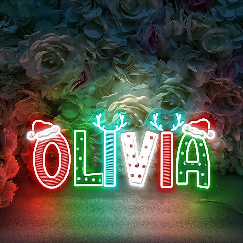 Custom Name Christmas Neon, Christmas Gifts, Christmas Neon Sign, Family photo Christmas Neon, Christmas Family, Christmas Neon Sign Gifts