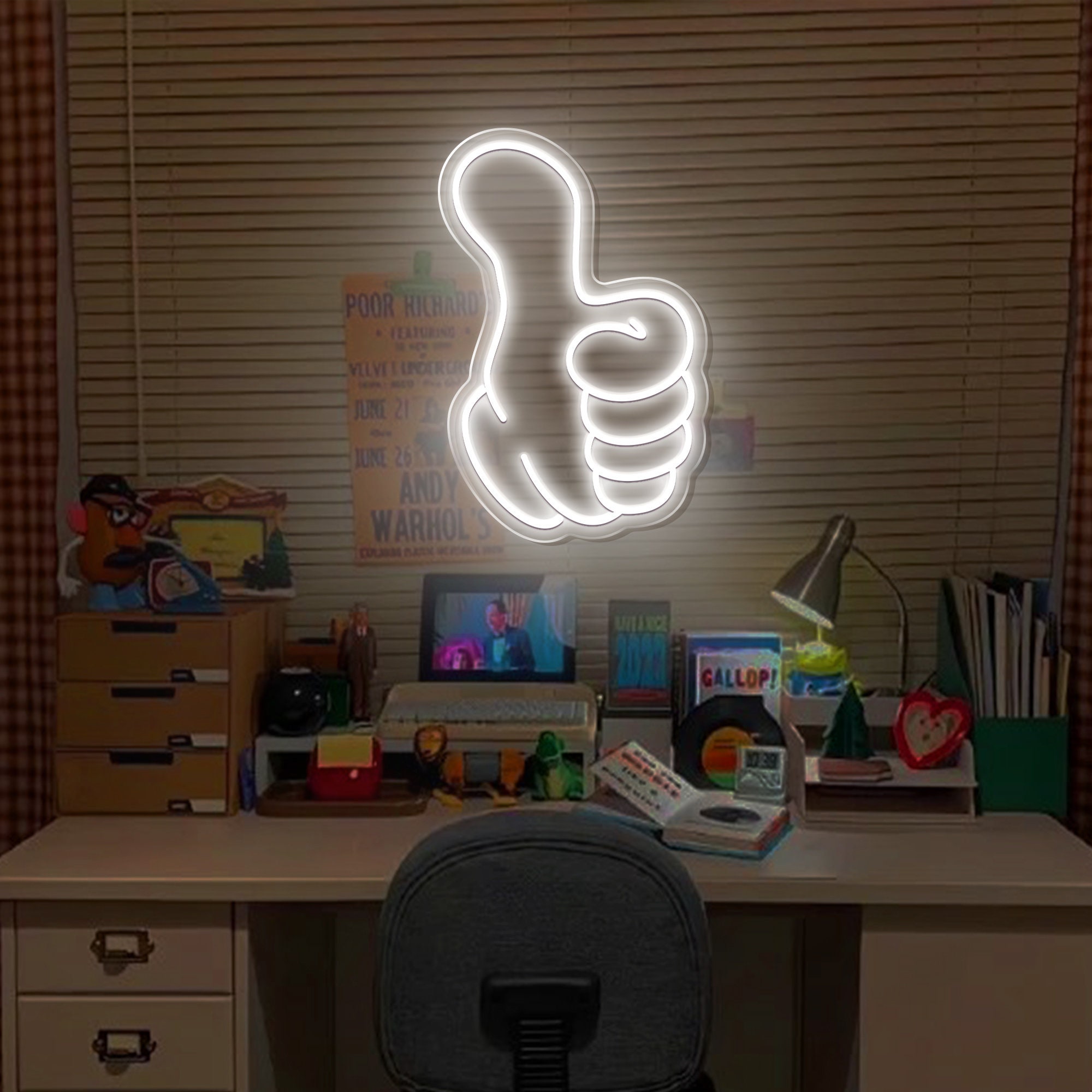 Custom Thumbs Up Neon Sign, Wall Decor, Room Decor, Gesture Neon Light Sign,Personalized Neon Light, Home Bedroom Sign, Aesthetic Room Decor