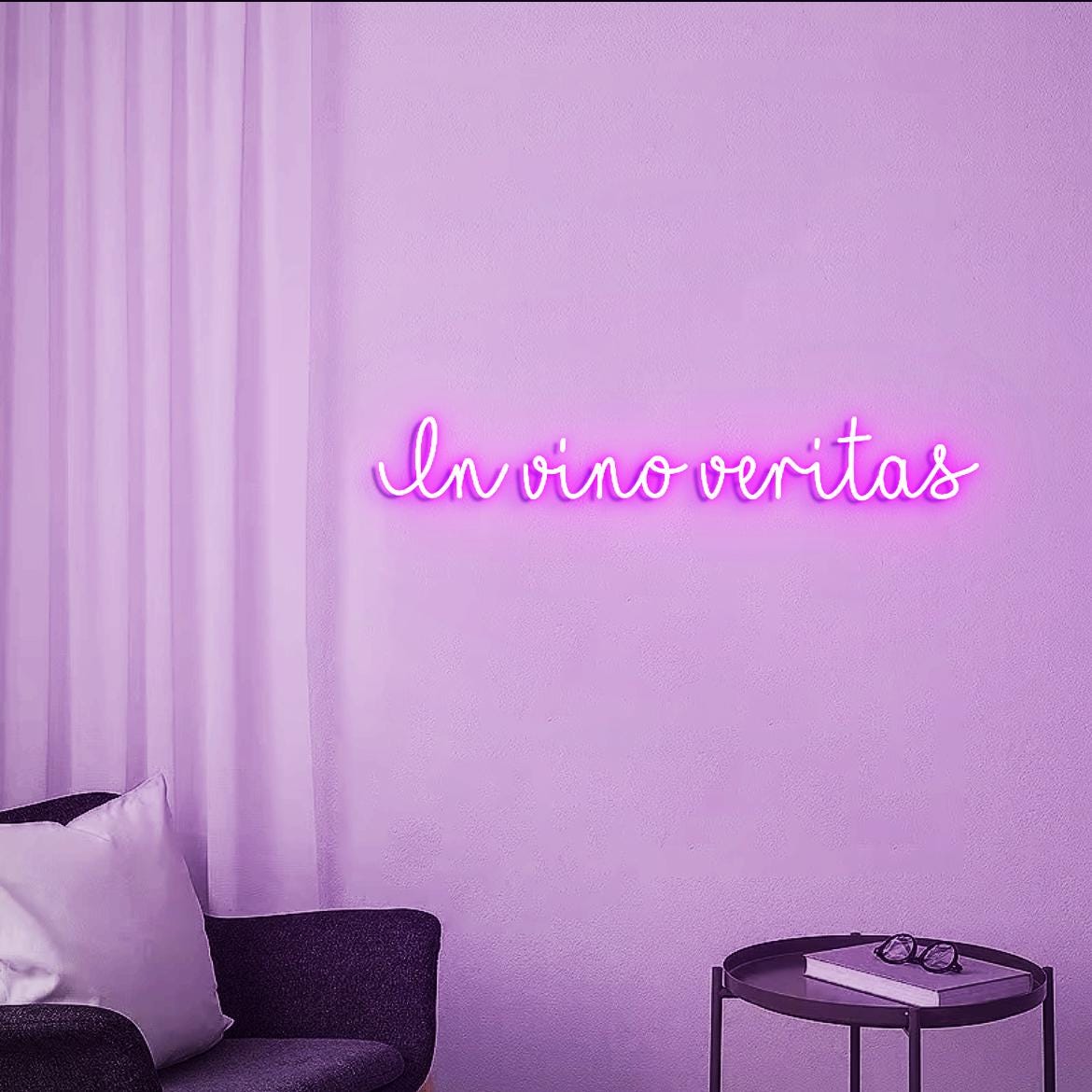 In Vino Veritas Neon Sign, Vino Sign, Home Wine Bar Wall Neon Light, Wine Bar Area Wall Sign, Vino Sign for Wine Area, Vino Bar Wall