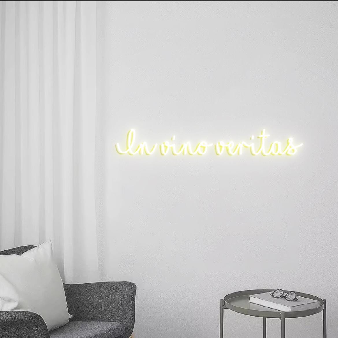 In Vino Veritas Neon Sign, Vino Sign, Home Wine Bar Wall Neon Light, Wine Bar Area Wall Sign, Vino Sign for Wine Area, Vino Bar Wall