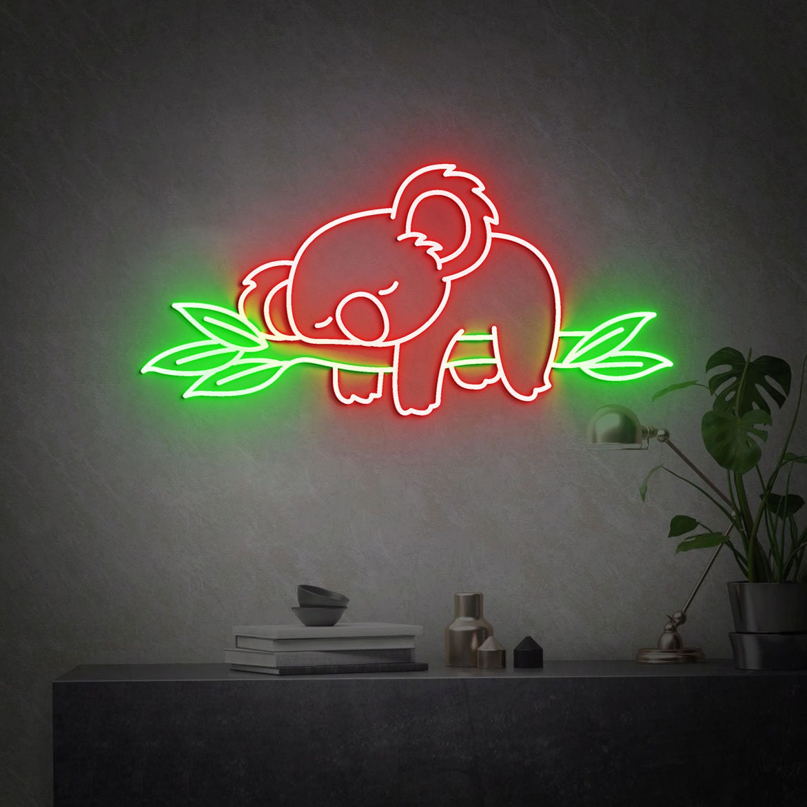 Koala Bear Neon Light, Cute Animals Neon Sign, Koala bear Bedroom Neon Sign, Koala Neon Light, Home Neon Lights, Kaola Neon Wall Decoration
