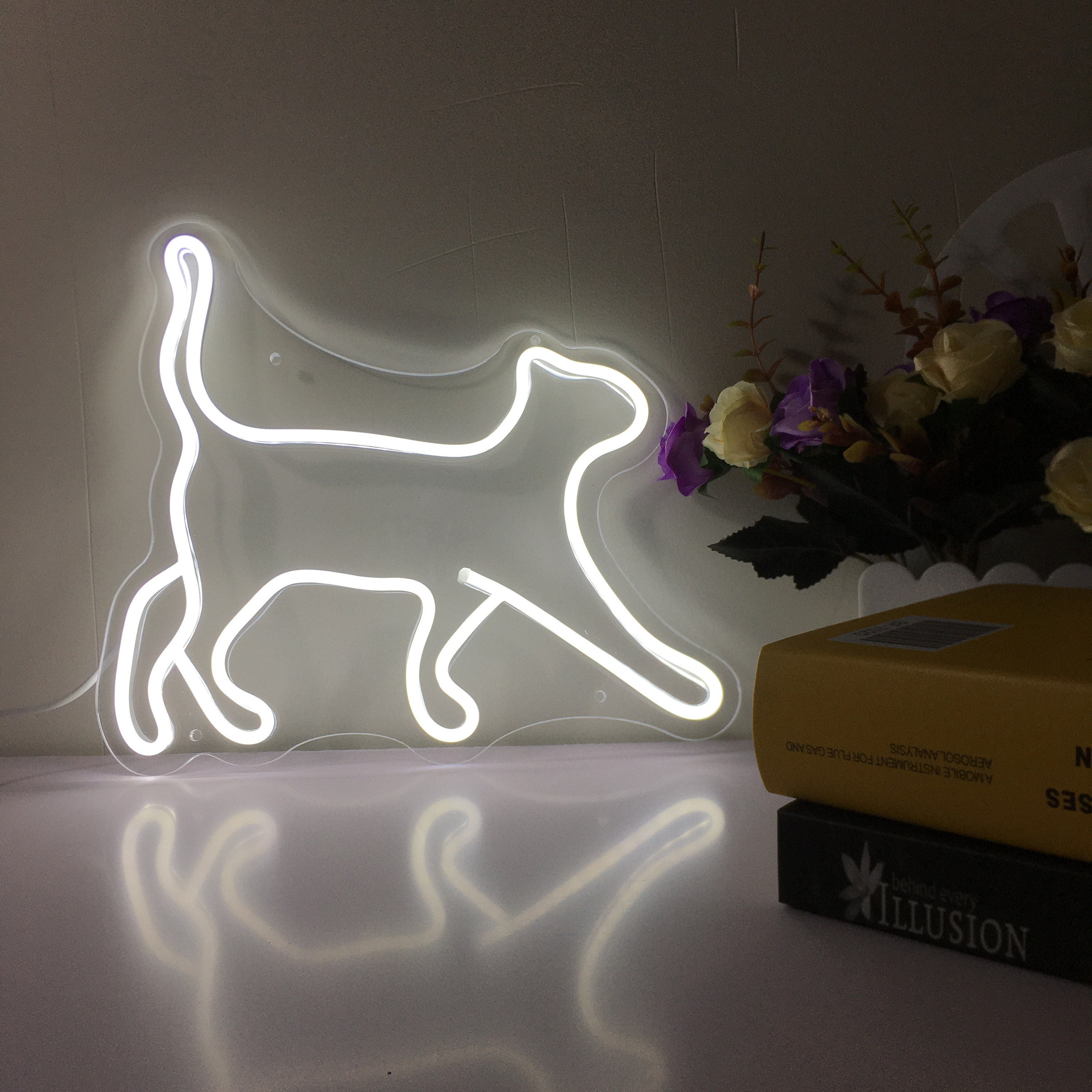 Custom Neon Sign Animal Cat Small Tabletop Custom Neon Sign Night Light Bedroom Neon Sign Wall Decor Cute Neon Sign Mini Neon Sign