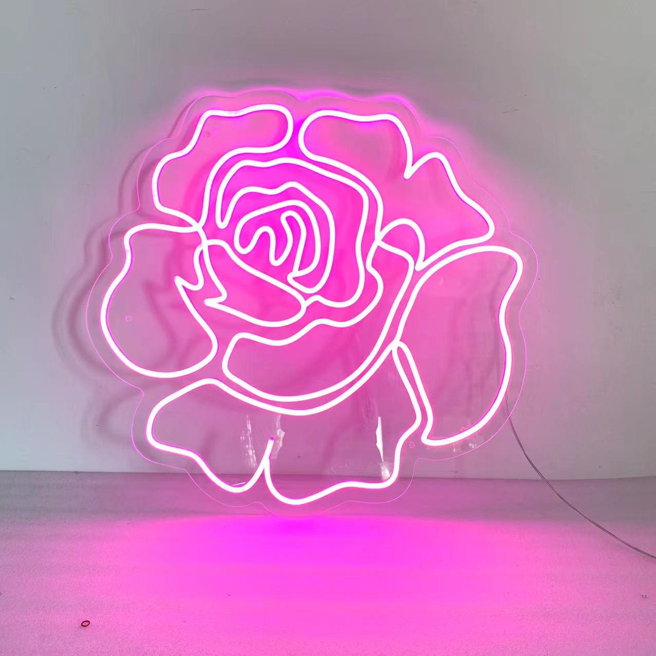 Rose Neon Light, Neon Sign Light Decor, Rose Bedroom Neon Sign, Bedroom Neon Lights, Home Neon Lights, Rose Wall Decoration
