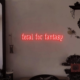 Feral For Fantasy Neon Sign, Feral Sign, Custom Neon Sign Fantasy Books Room Wall Decor, Fantasy Reader Gift, Fantasy Sign, Goth Ideas