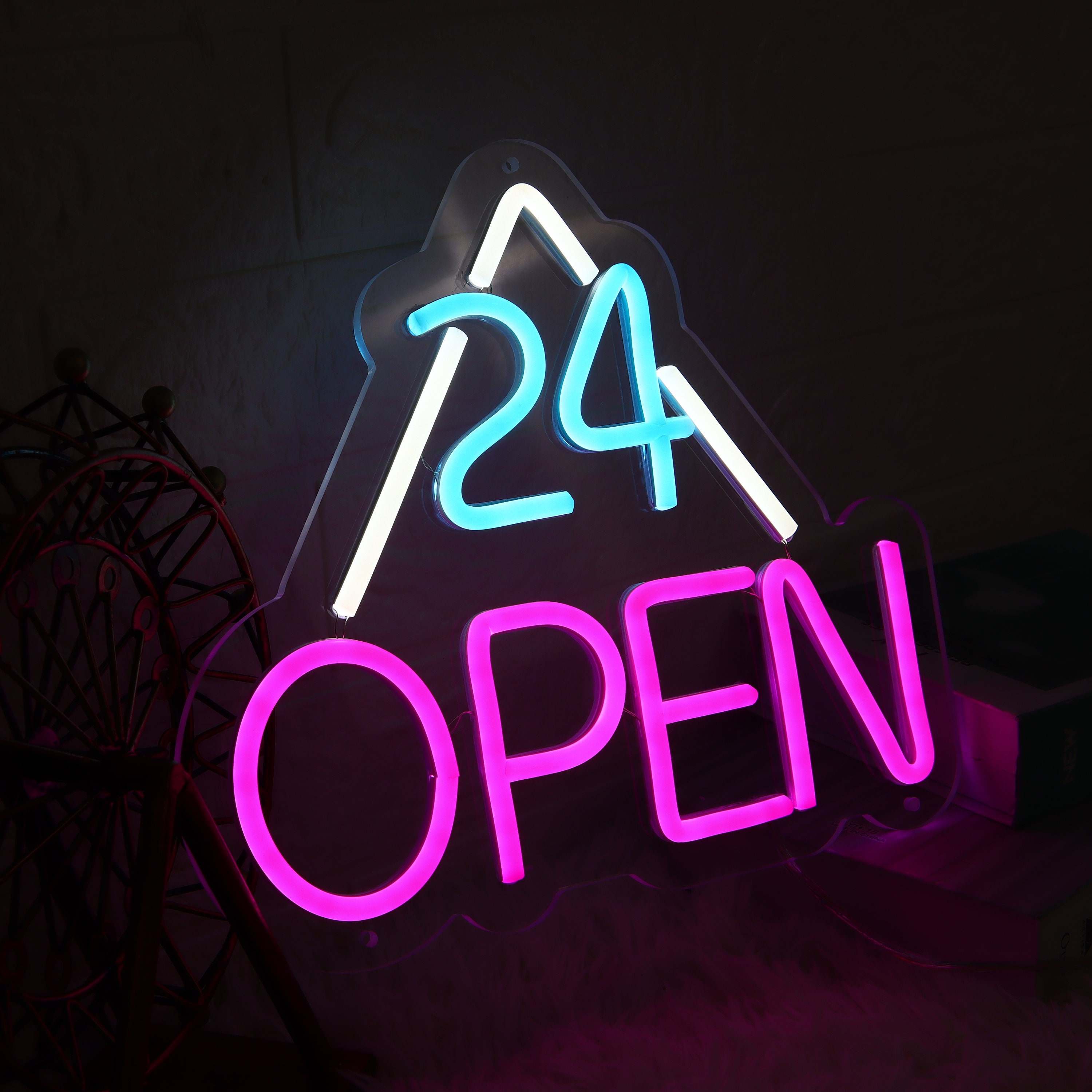 OPEN Sign |Neon Wall Decor| Neon Open Sign| Neon Lights for Bar Salon Stores|Hotel OPEN 24 Hours Neon Sign|Hair salon Restaurant Decor
