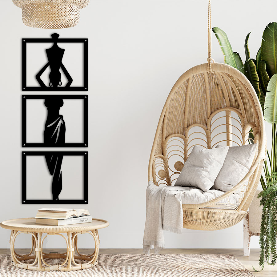 African Lady With Pot Set