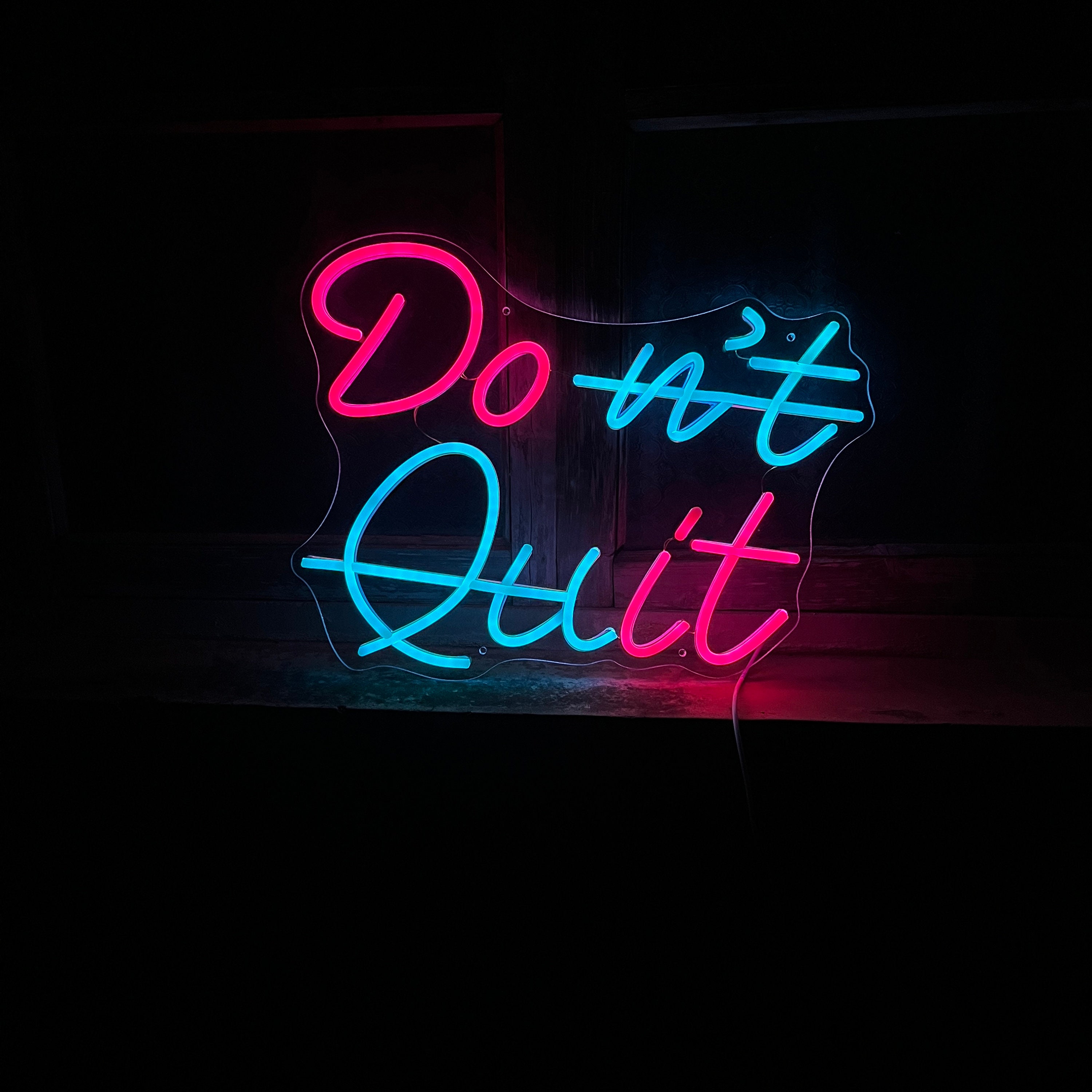 Don't Quit Neon Sign, Gym Business Sign Wall Decor, Gym Motivational Quotes, Led Neon Sign ,Custom Neon Sign Aesthetic ,Neon Sign logo